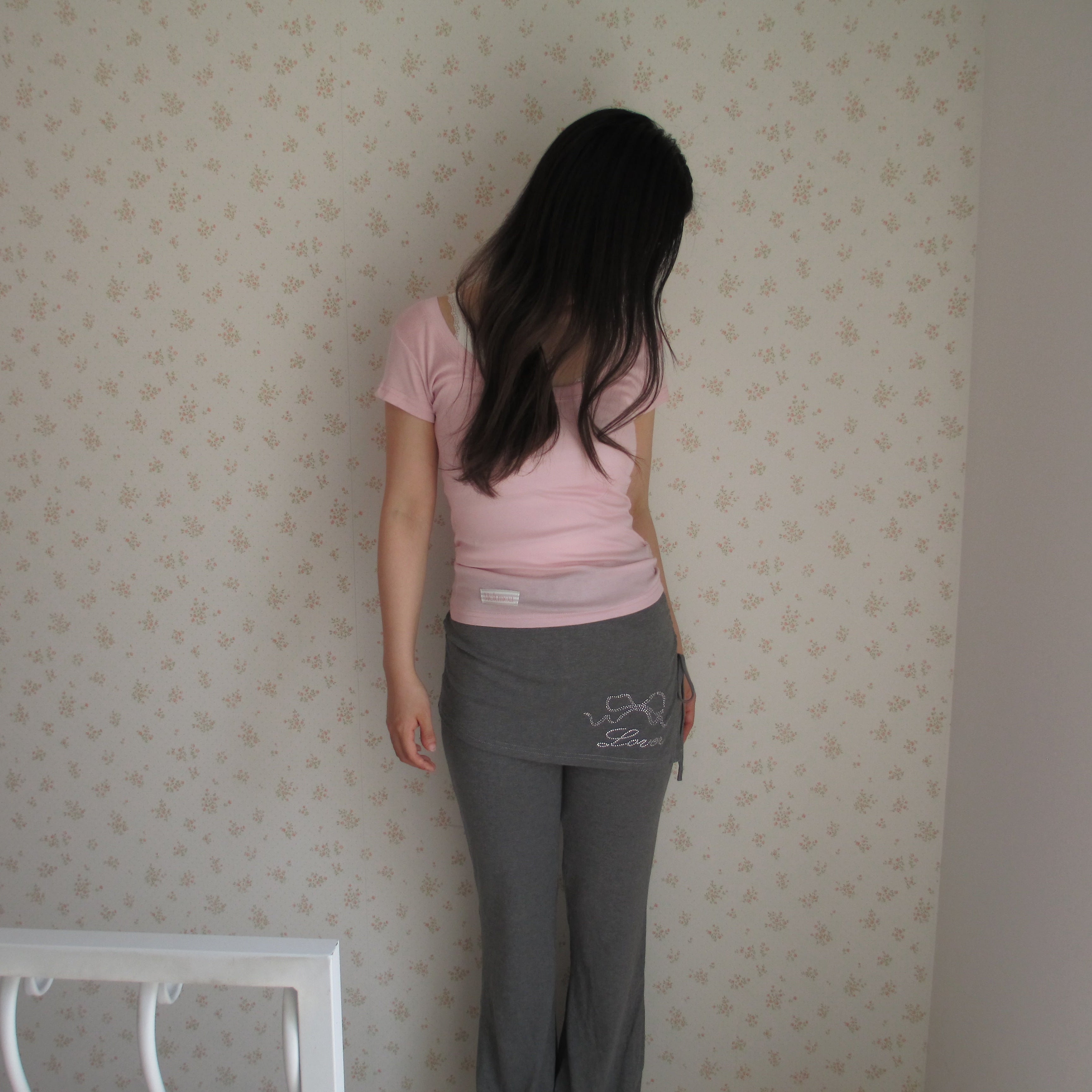 Wide-neck sheer T-Shirt