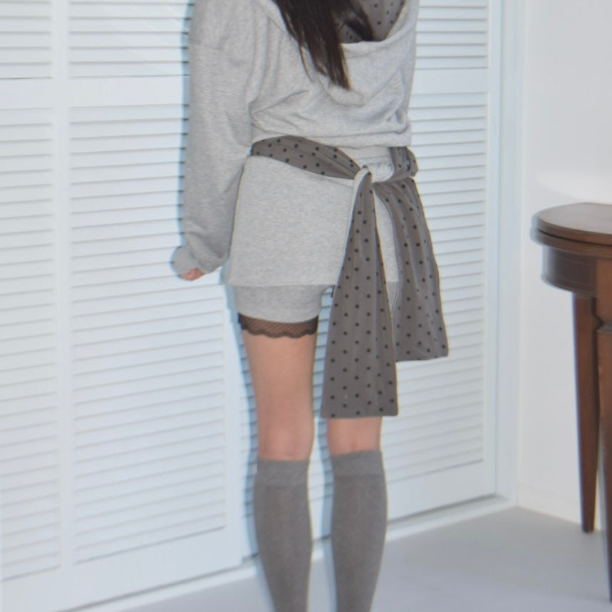 Wrap layered skirt pants