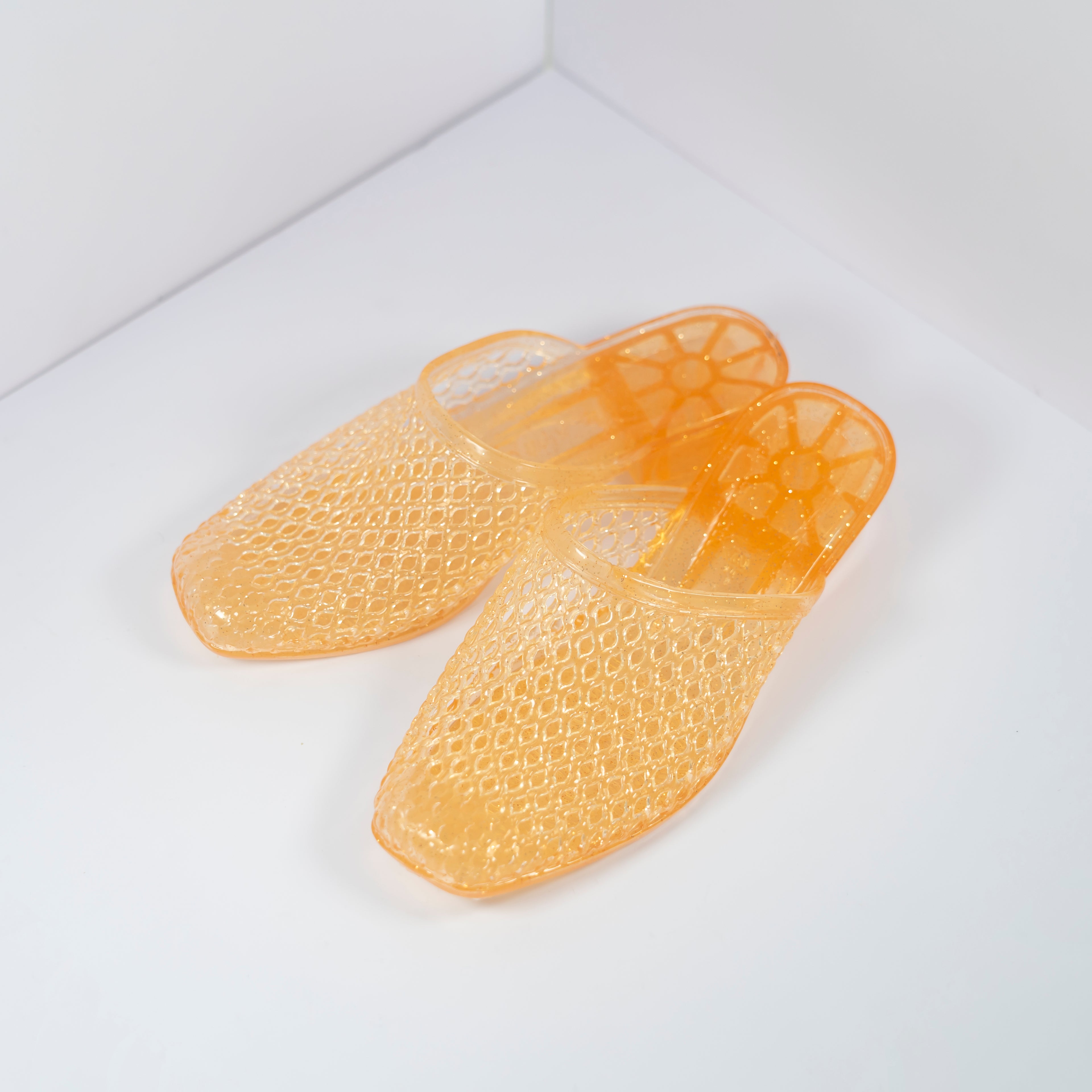Jelly closed-toe mules