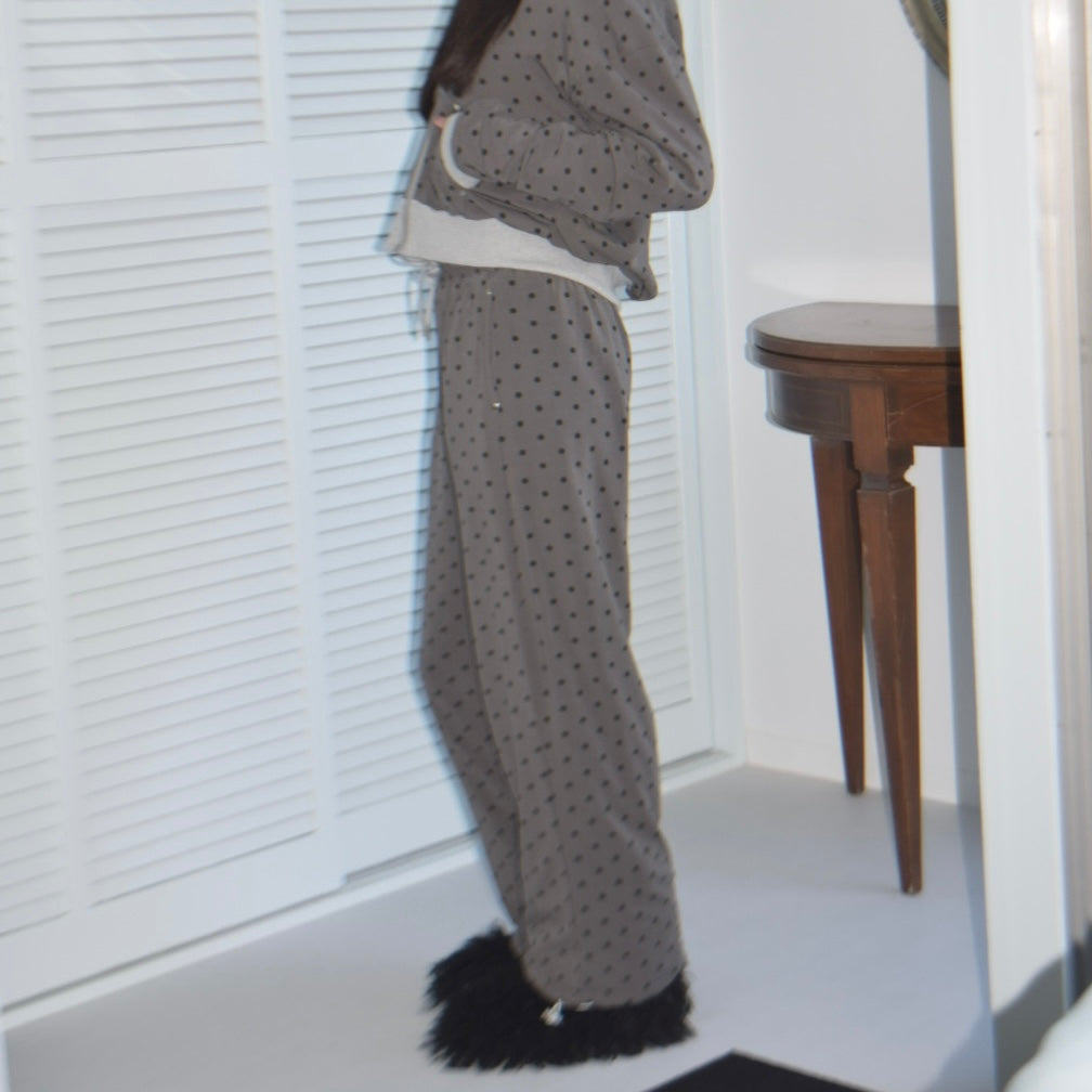 Polka Dot reversible sweatpants