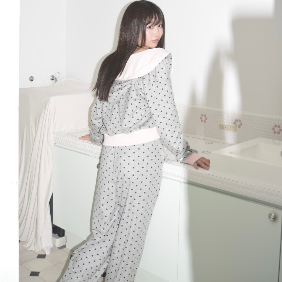 Polka Dot reversible sweatpants