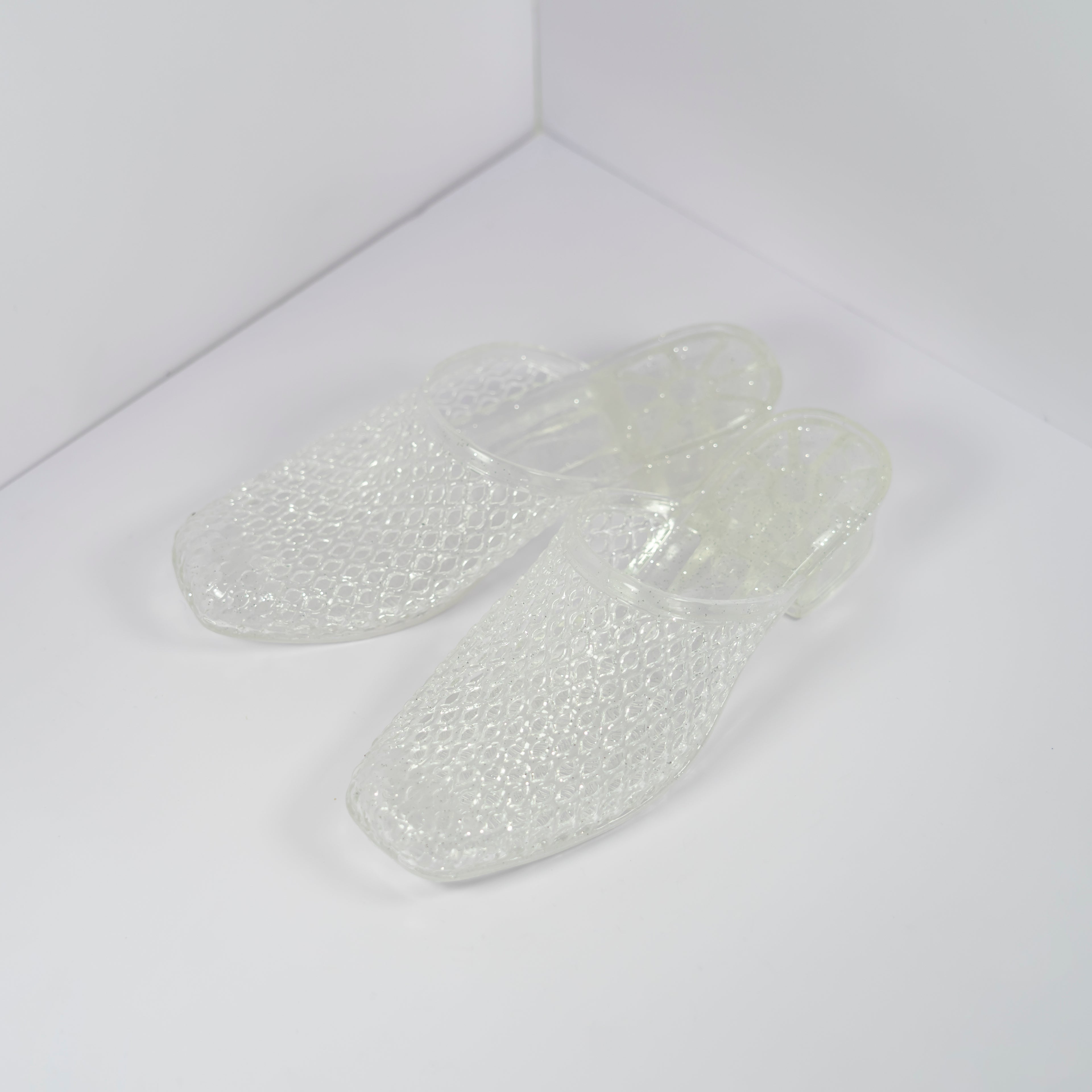 Jelly closed-toe mules