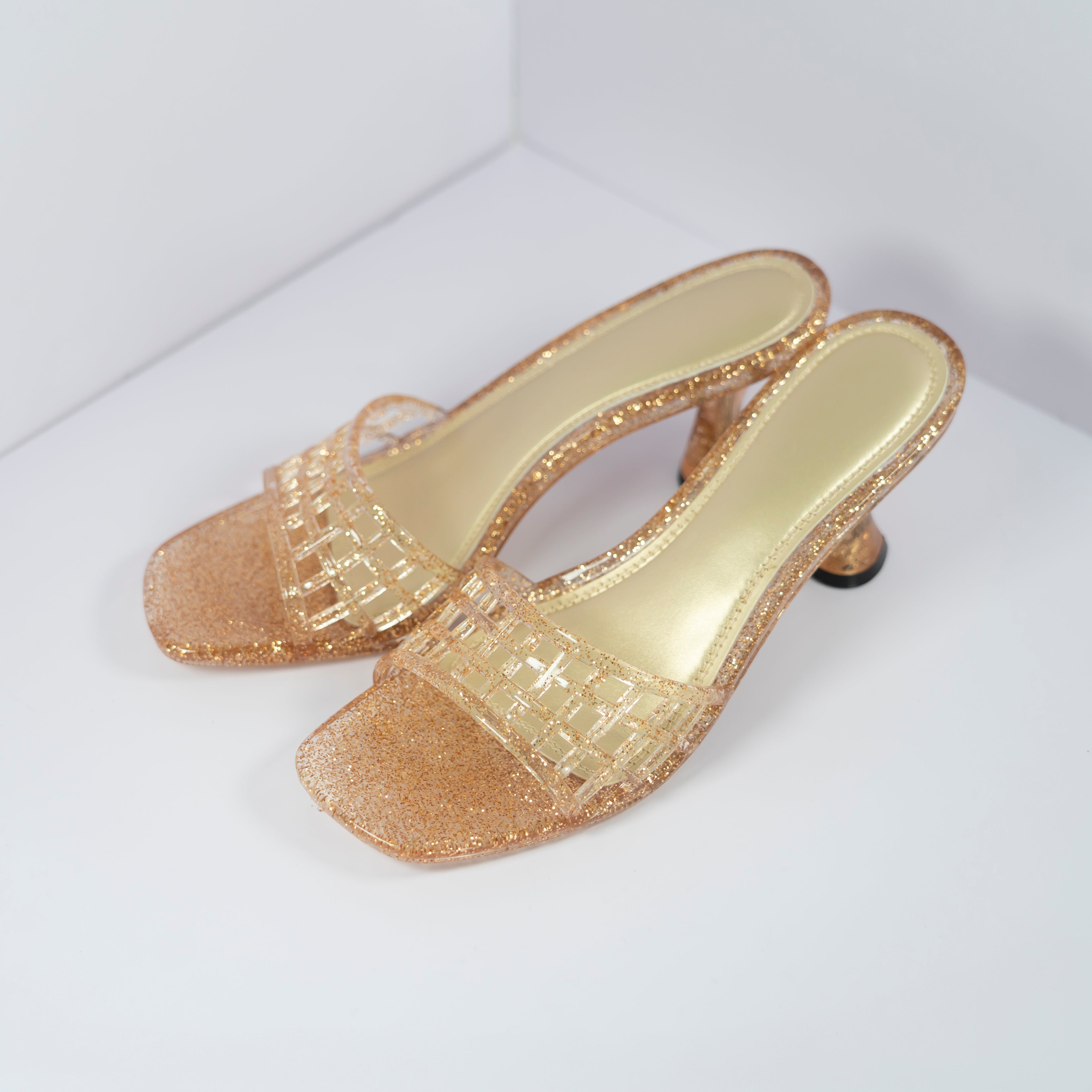 Jelly open-toe mules